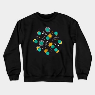 Great Total Solar Eclipse II // teal moons Crewneck Sweatshirt